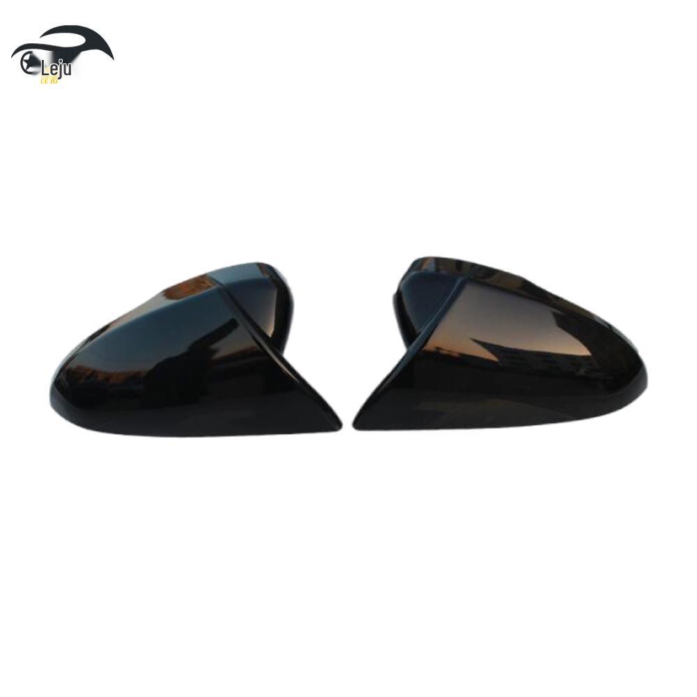 Gloss Black Rearview Mirror Covers for 13-20 Ford Mondeo - Shell Horn Cover Paste Modification