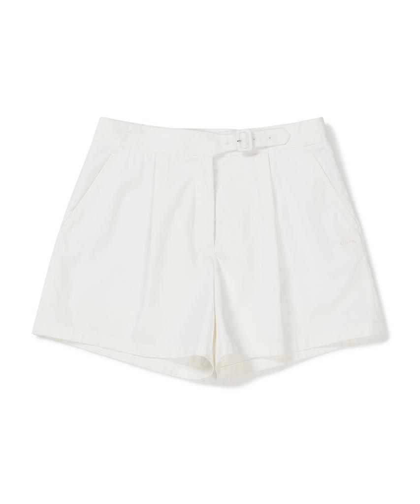 CLOVE [24Ss Clove] Buckle Pocket Shorts (White)