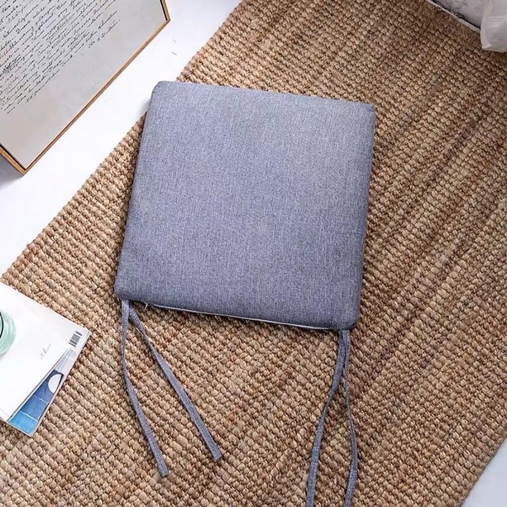 

Японский моющийся однотонный коврик для стула из хлопка и льна с татами 45x45 см серый