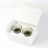 Wired Beans Wired Beans Glass Tumbler for a Lifetime Pair Set Gift Box Tumbler Glass 200ml Same Color (Tsugaru Vidro) (Green Set)