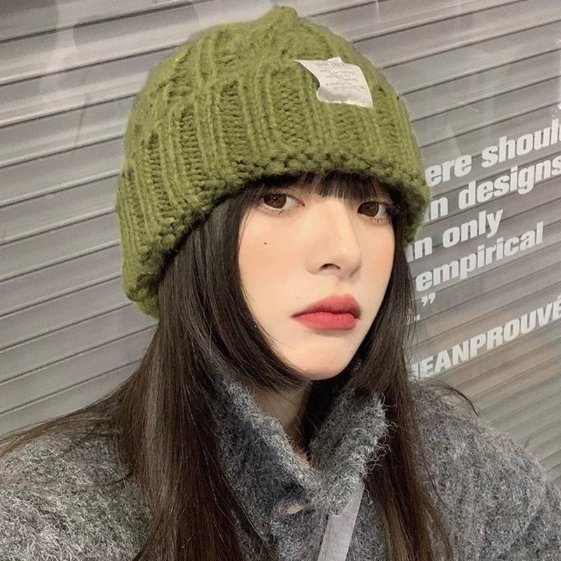 New Women'S Winter Hat 2024 Beanie Hats For Women Knit Cap Fashion Warm Wool Couple Cap Bonnet Woman Winter Twist Female Bonnet