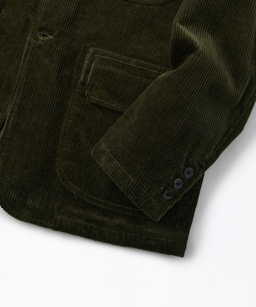 HERVORRAGEND Klassische 3-Knopf-Jacke aus hochdichtem Cord_D.Olive