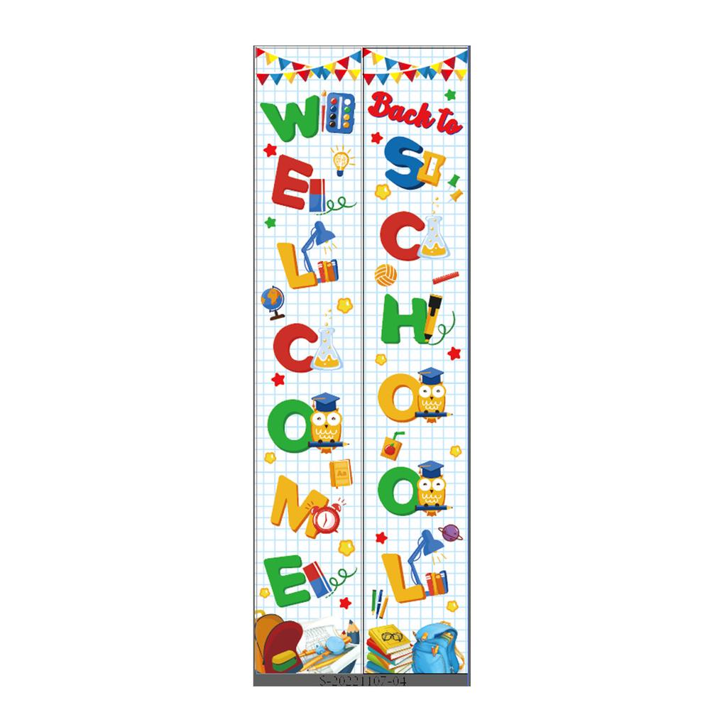 180X30 Opening School Classroom Door Atmosphere Decoration Polyester Cloth Couplet Flag Customization