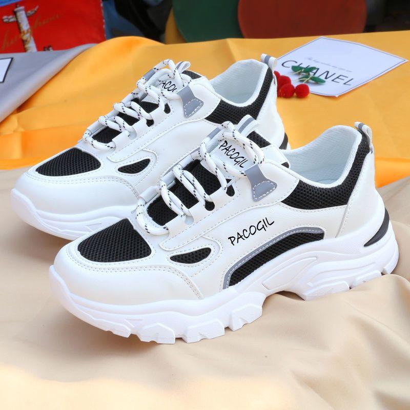 Sneakers women's 2024 spring and summer women's shoes new trendy shoes casual running shoes breathable mesh white shoes women's dad shoes