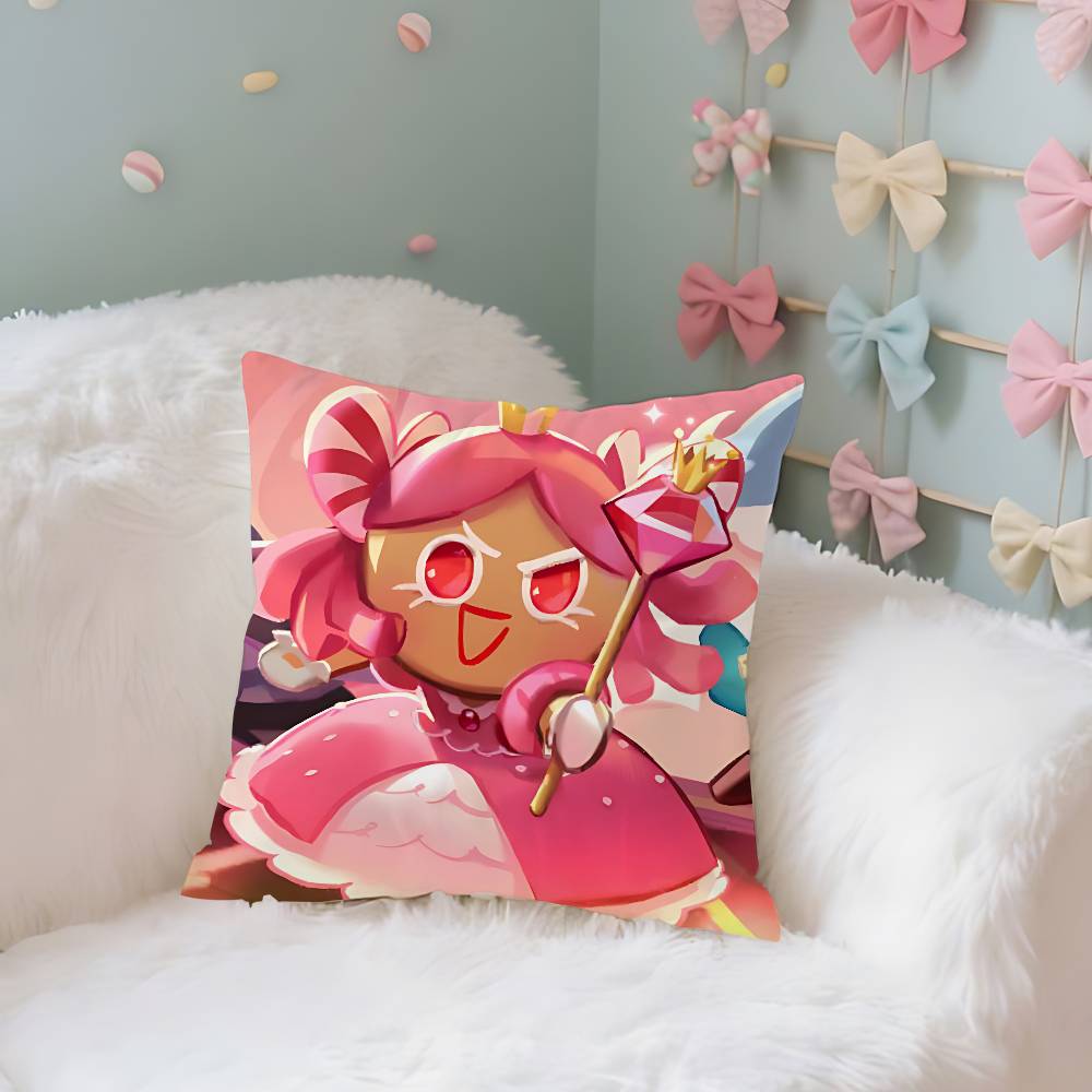 Game CRK Pancake Princess Cookie Button Case Plush Fabric Soft Pillowcase Double Sided Print Cushion Cover Household Gifts