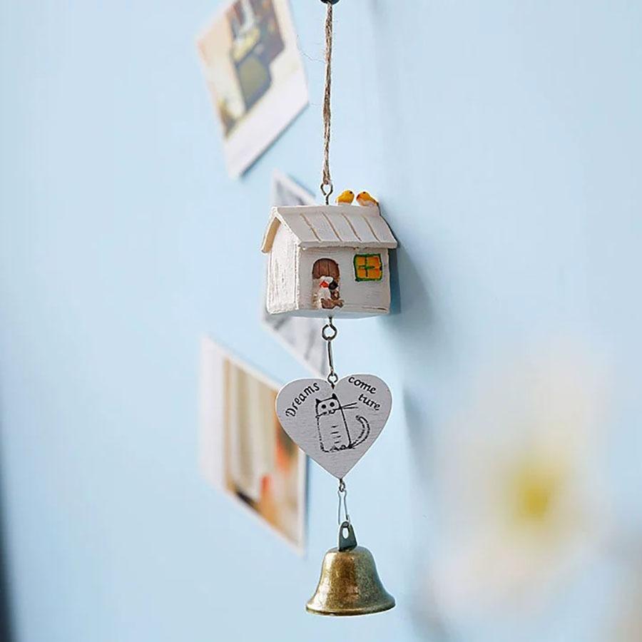 Chinchillas Wind Chimes Hanging Ornaments Small Bells Birthday Girl Gift Bedroom Room Decoration Ceramic Pendant Ornaments