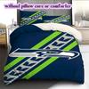 football Logo Pattern Bedding Quilt Set Quilt Cover Pillowcase Home Decoration Birthday Gift (1*duvet cover+ 2*pillowcase, without core)
