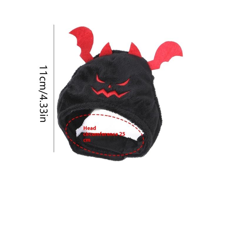 Cute Pet Halloween Dog Cat Costume Originality Small Dogs Cat Cosplay Bat Pumpkin Headgear Hat Cat Headgear Pet Supplies