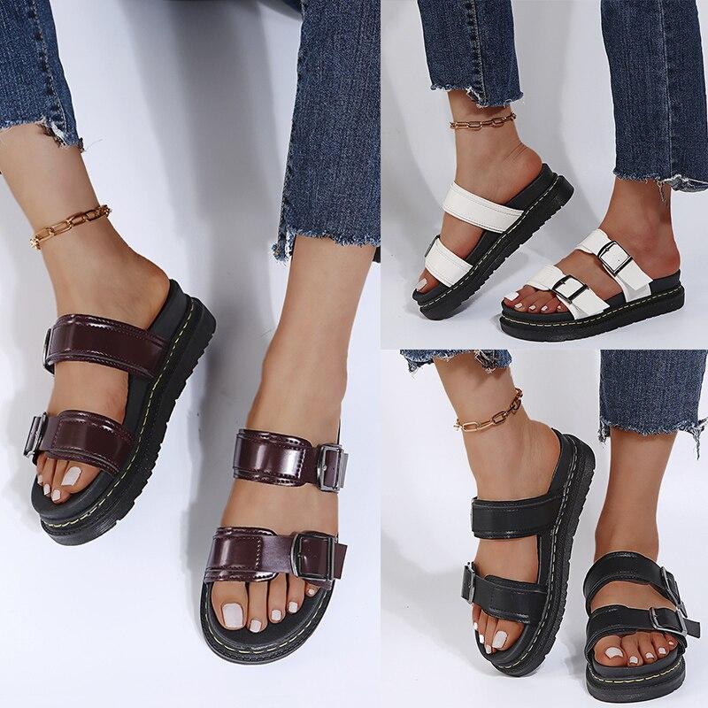 casual leather sandals for women