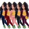 2026 Autumn/Winter European & American Boys' Solid Color Jacket Plus Velvet Hoodie & Long Pants Set (Middle & Big Kids)