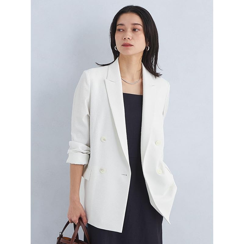 [United Arrows Green Label Relaxing] Soccer Like Double Jacket -Machine Washable Stretch- 35221621675 0330 OFF WHITE(03) S(36)