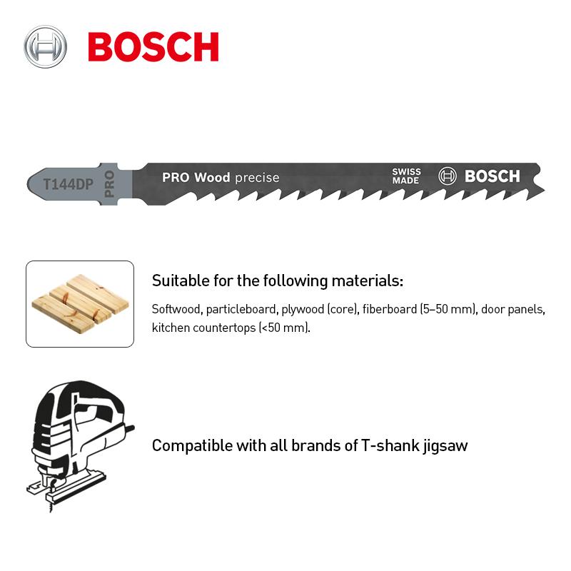 Bosch Professional Precision Wood Cutting Jig saw Blade T144DP 100mm