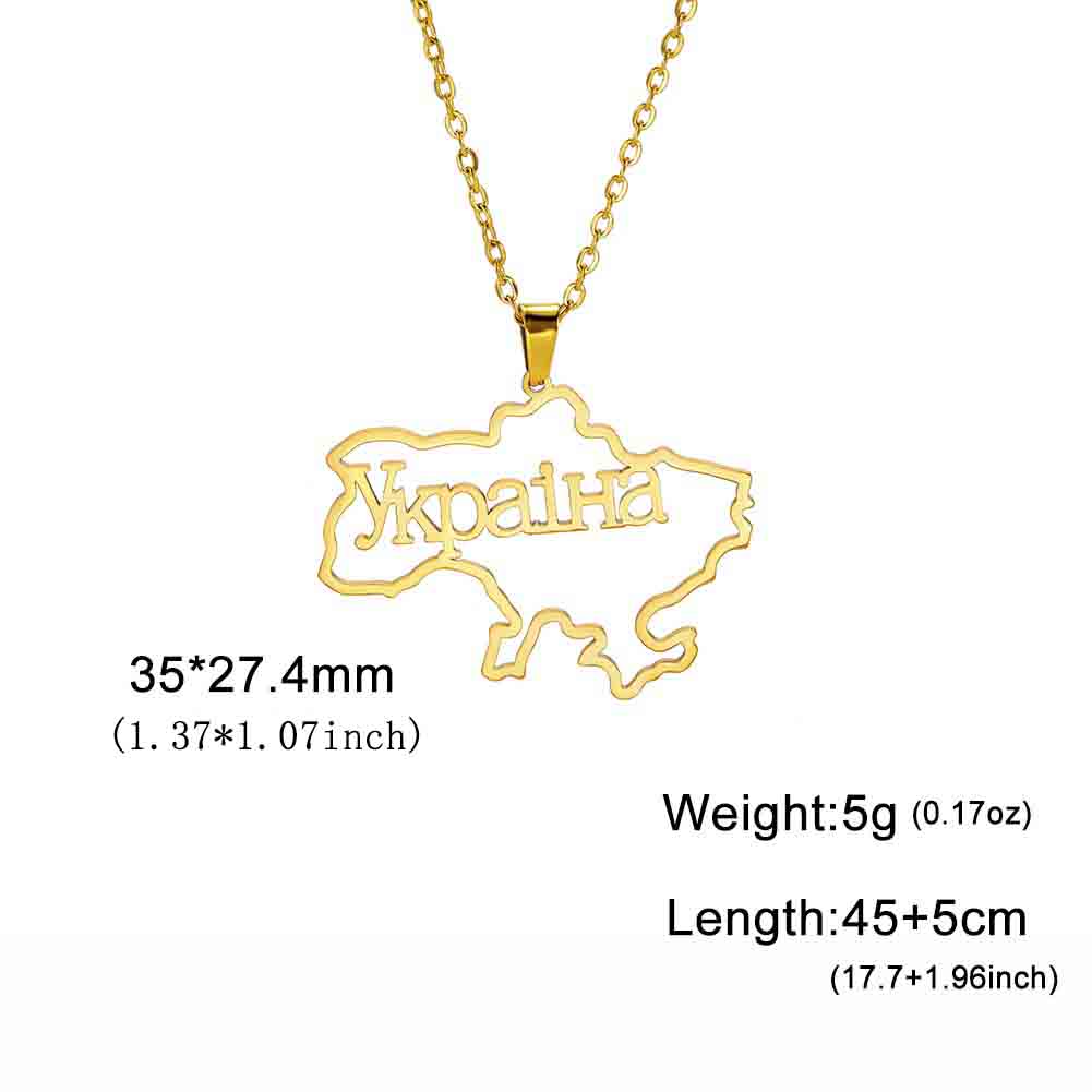 Cazador Ukraine National Symbol Necklaces for Women Men Stainless Steel Ukrainian Jewelry Tryzub Pendant Necklace Gift 2026 New