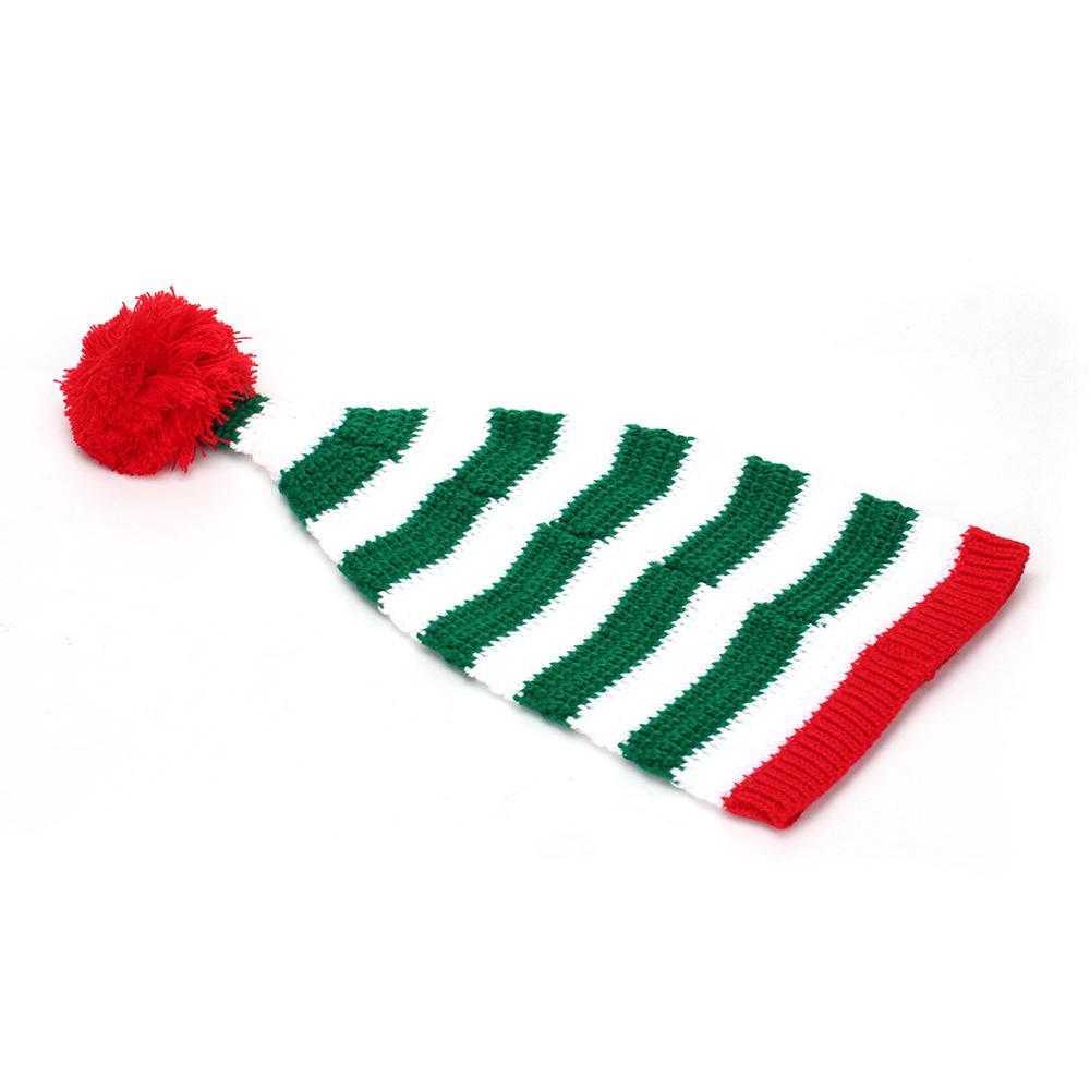Unisex Weihnachts-Pompom-Strickmütze: Colorblock-Design für Herbst & Winter