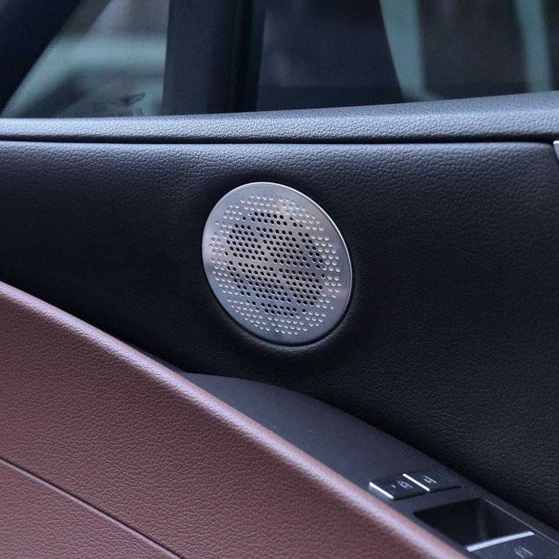Car Stainless Steel Material Interior Door Tweeter Speaker Protective Covers For Genesis G80 RG3 -2025 LHD/RHD Accessories