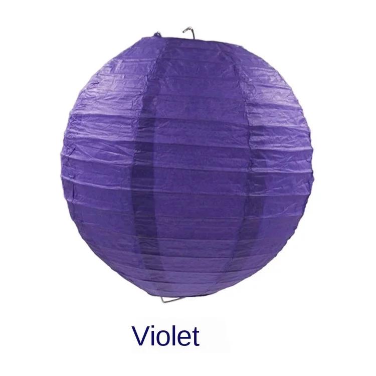 20cm Birthday Wedding Round Chinese Decoration Mid Autumn Paper Lantern Indoor Hanging Lantern Ball Yellow White Orange Lantern