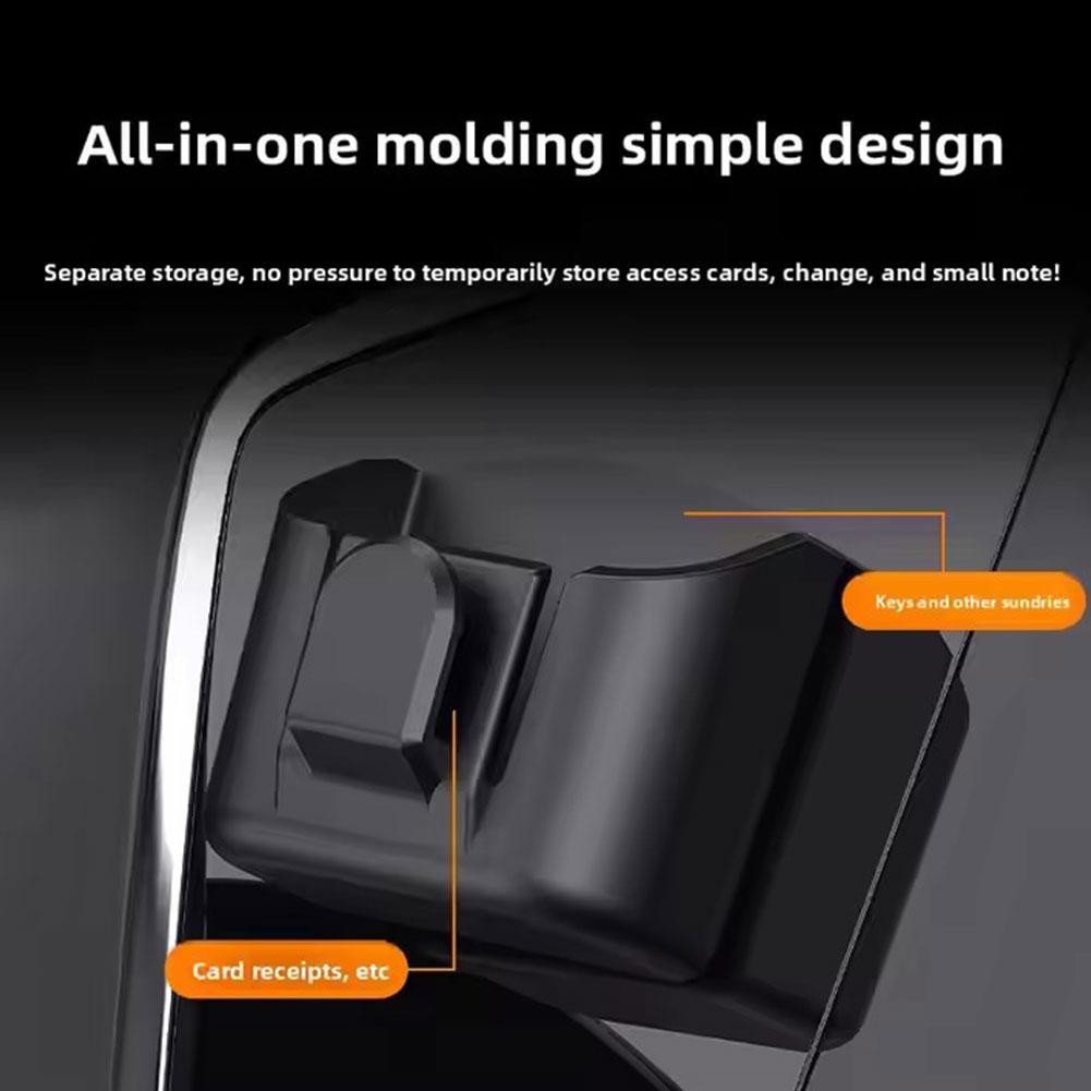 Car Key Holder Clip Car Interior Storage Box Anti-Slip Dashboard Organizer Adhesive Mount For Card Key Rack Universal Fit
