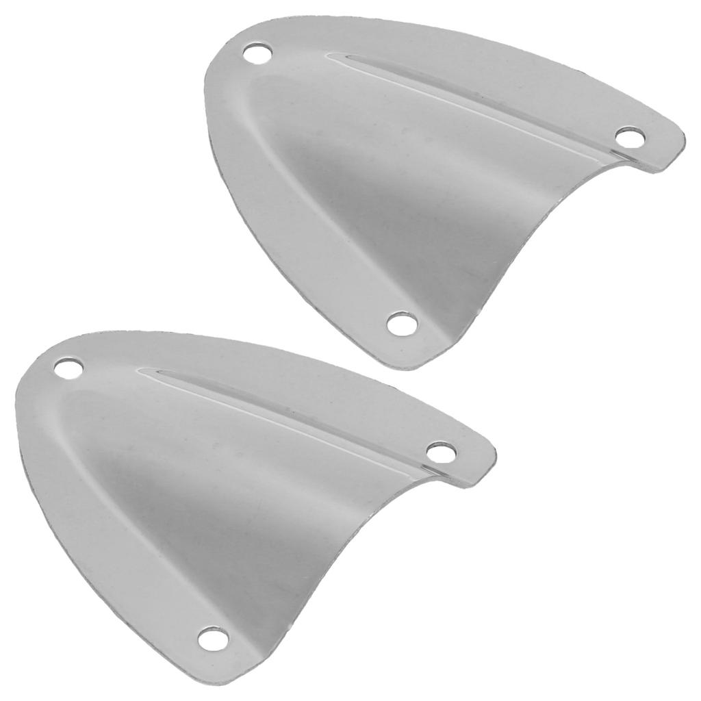2pcs Clam Shell Vent Wire Pass Through Cover Polished Stainless Steel Accessory for Marine Boat