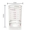 Measuring Cup Espresso Shot Glass with Measurement Markings, Thickened, Heat-Resistant Glass, Suitable for Espresso Machines (90ml, Red, 1pc)