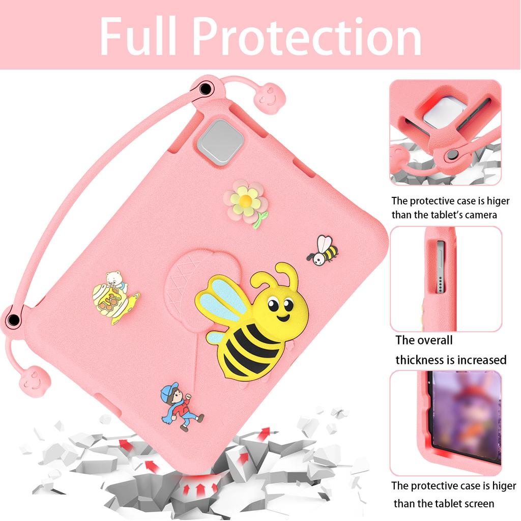 EVA Protective Case Fits for IPad Pro 11 Air 4 5 6 7 10th 11th Washable Shockproof Protector with Stand Pink