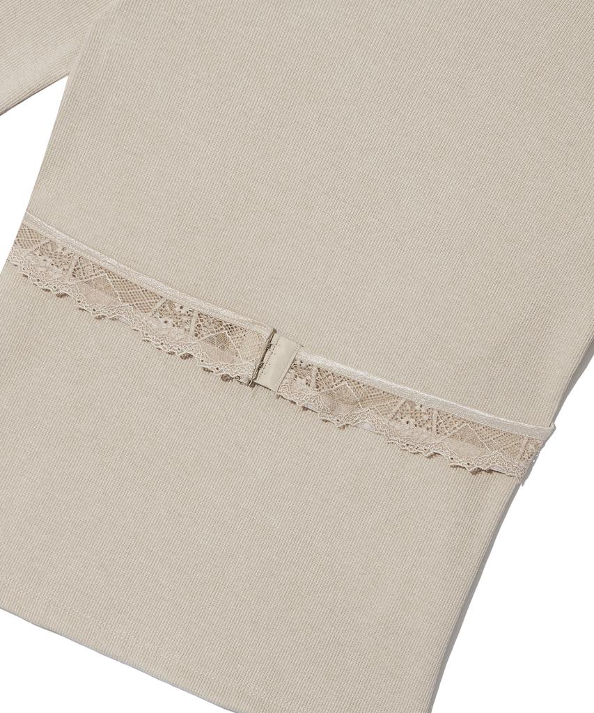 ULKIN Lace Hook Tight Top_Beige