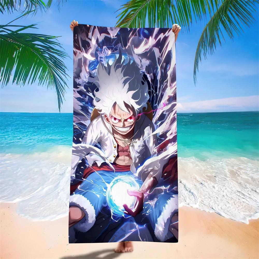 New Anime Character Printed Microfiber Beach Towel Quick Dry Water Absorbent Bath Towel