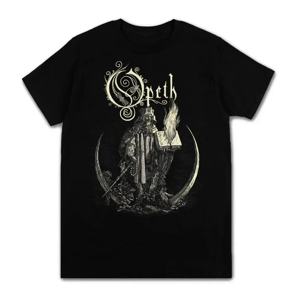Vintage Progressive Death Metal Band Printed T-shirt for Men Women Fashion Opeth Band Short-Sleeved Tees 100%  Streetwear