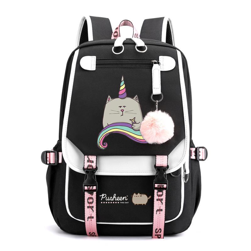 Cartoon Cute Printed School Bag Outdoor Travel Oxford Cloth Backpack