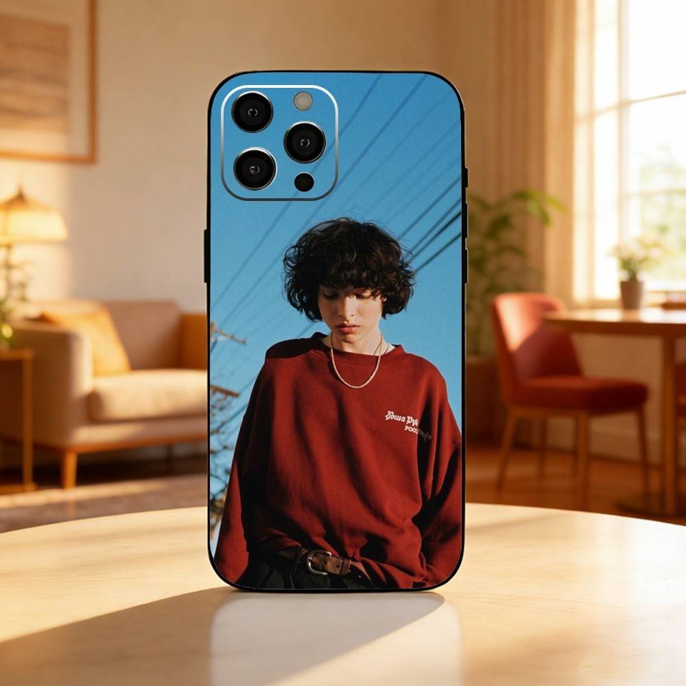 Finn W-Wolfhard Phone Case For iPhone17,16,15,14,13,12 Plus,Max Soft Silicone Black Cover