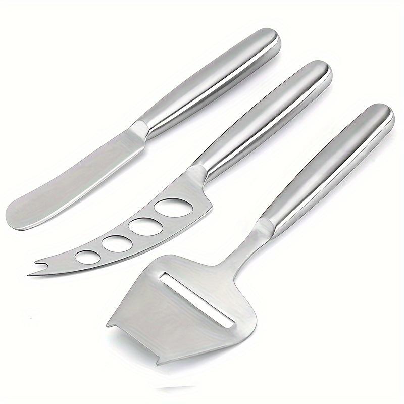 

3pcs Stainless Steel Cheese Knife Set, Cheese Cutter, Cheese Grater, Multi-hole Knife, Cut Cheesecake Desserts, Baking Tool Set 3pcs/1set