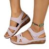 Ladies Shoes 2025 Summer Open Toe Women's Sandals Outdoor Casual Round Toe Women Print Plus Size Fashion Platform Wedge Sandals