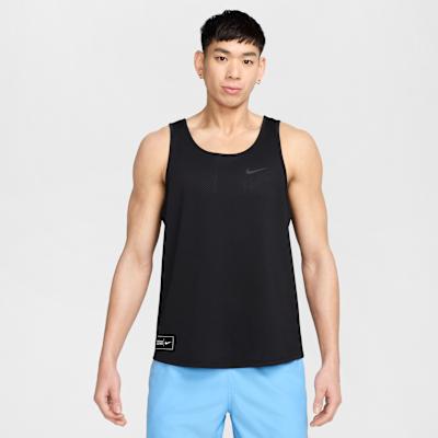 Nike Tank Tops Men s Black/Black Crew Neck Moderate S