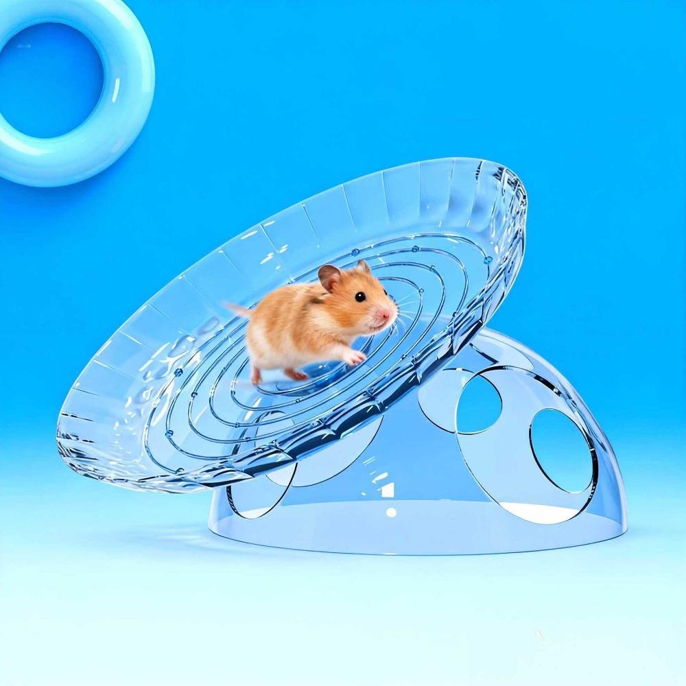 Silent Hamster Running Wheel Plastic Gerbil Roller Toy Spinner Running Disc  Cage Accessory