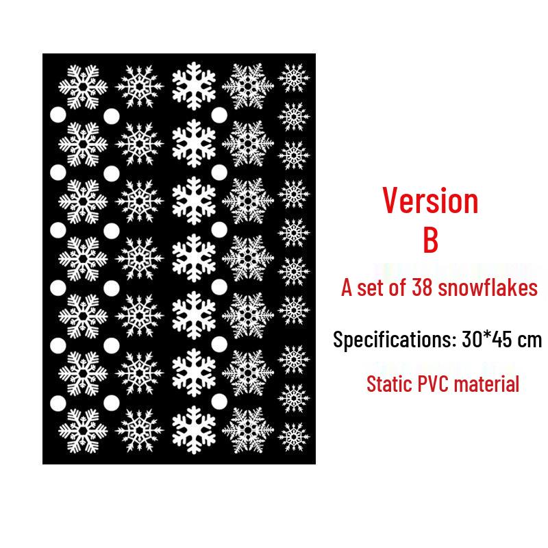 Xiyin Christmas Snowflake Window and Wall Stickers: Removable Decorative Stickers