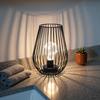 TRIROCKS-stil metall bordslampa, populär, 21 cm hög, snygg, indirekt belysning, antik-inspirerad, perfekt för vardagsrum, sovrum, kontor,