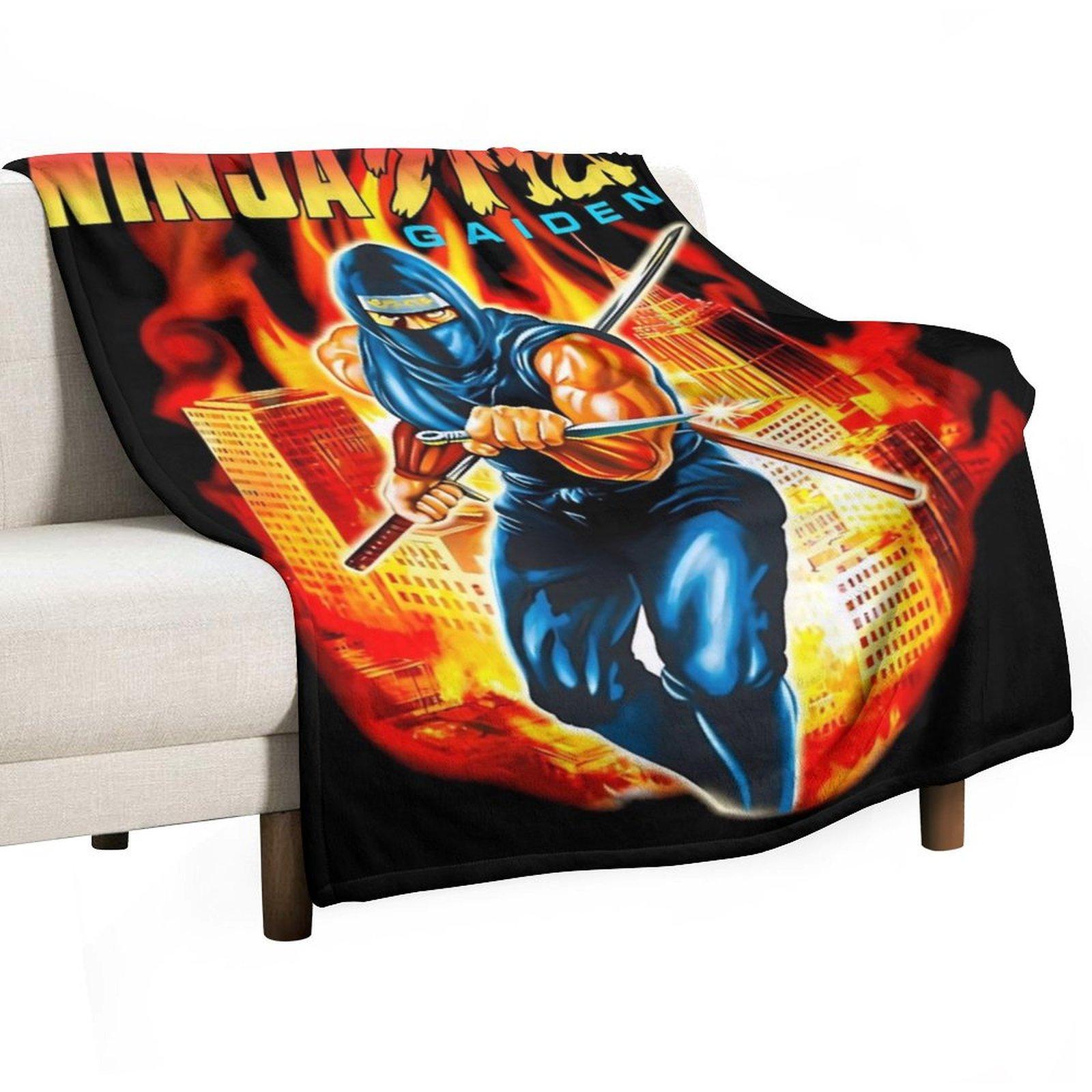 NINJA GAIDEN BOX ART Плед Мягкий Большой Кровать Модный Мягкие Кровати Винтажные Одеяла 30x40in