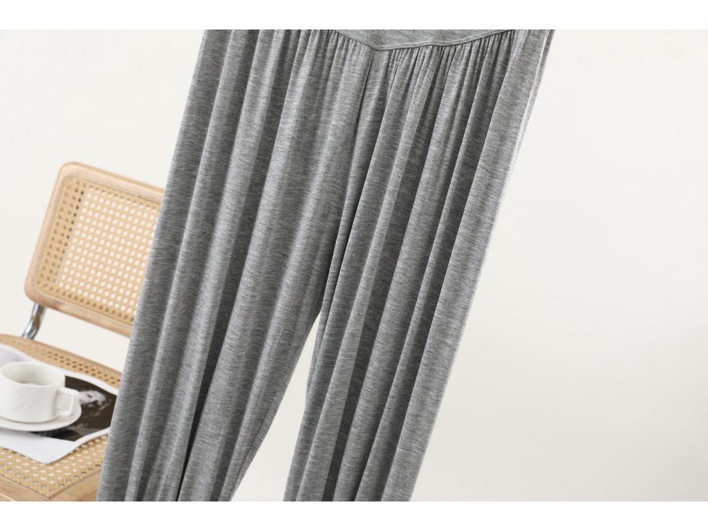 Pantalones Harem de Modal para Mujer Primavera - Cintura Alta, Corte Holgado, Color Sólido, Pantalones de Yoga y Danza