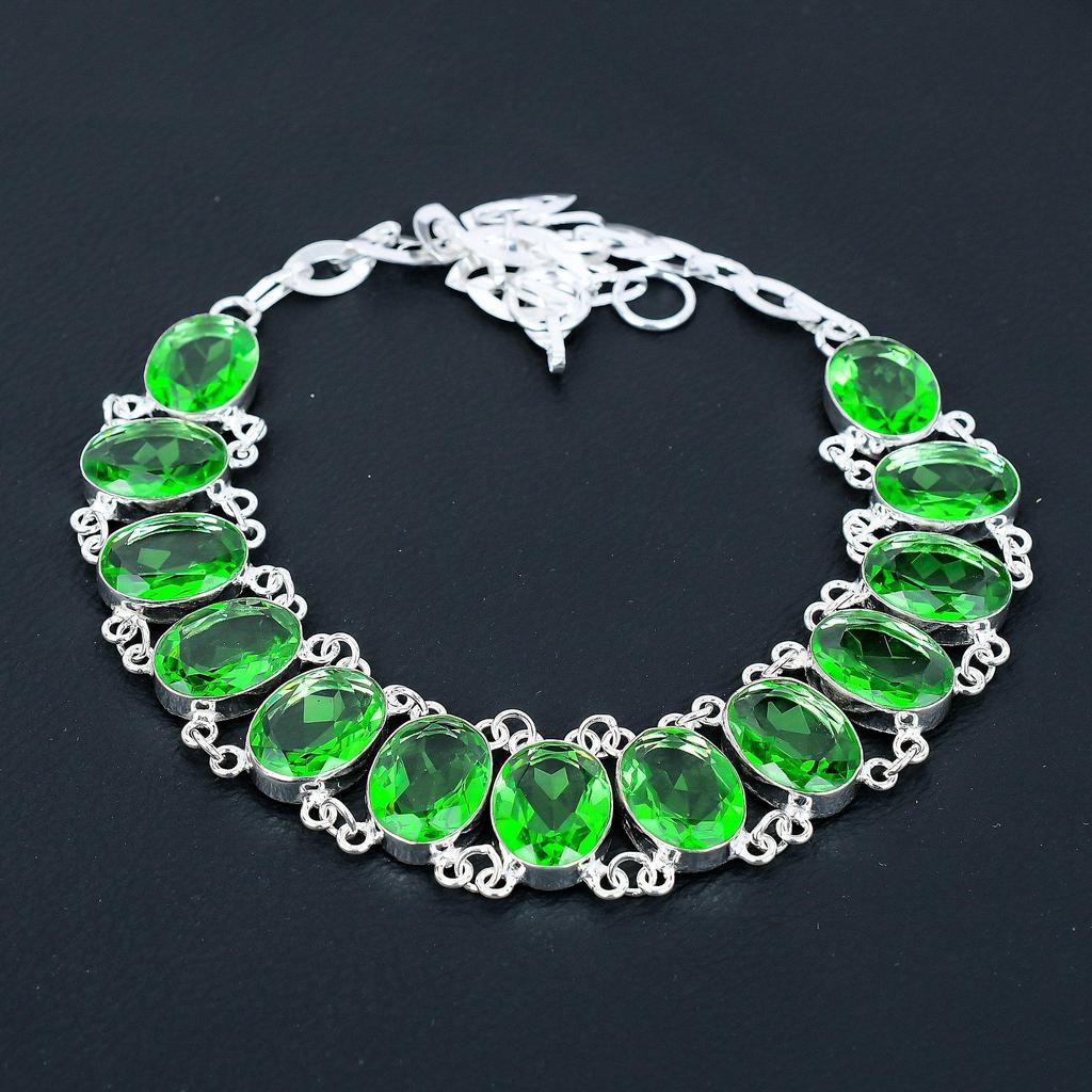 Chrome Diopside Necklace 925 Sterling Silver Necklace Chrome Diopside Gemstone Necklace Handmade Silver Chrome Diopside Jewelry For Her