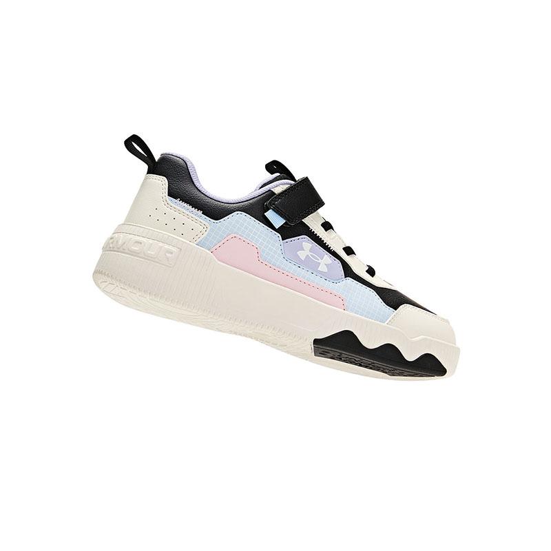 Under Armour Stylish Versatile Outdoor Sports Series Anti-Kick Wear-Resistant Breathable Low-Top Kids Running Shoes Kids sneaker Black Blue 2441310HL