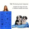 1pc Serviette Microfibre Chien à Séchage Rapide Absorbant Produit de Bain pour Animaux Fibre Serviette de Bain à Séchage Rapide Chiffon d'Essuyage Voiture Fournitures pour Animaux