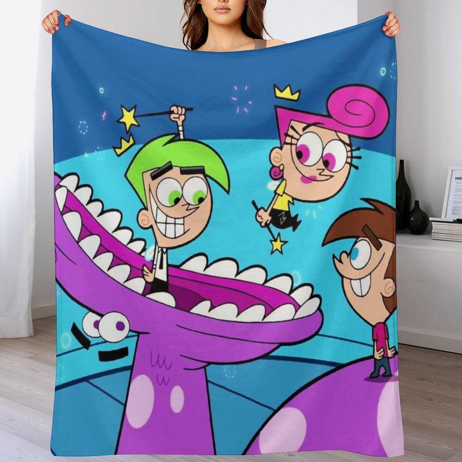 Fairly odd Parents Funny Gift For Fans fairly odd parents movie cartoon Throw Blanket Toddler blanket boys 102x76cm(40x30in)