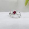 Angel Wings Ring, Lab Created Ruby Silver Ring, Pure 925 Sterling Silver Handmade Jewelry, Women Silver Ring