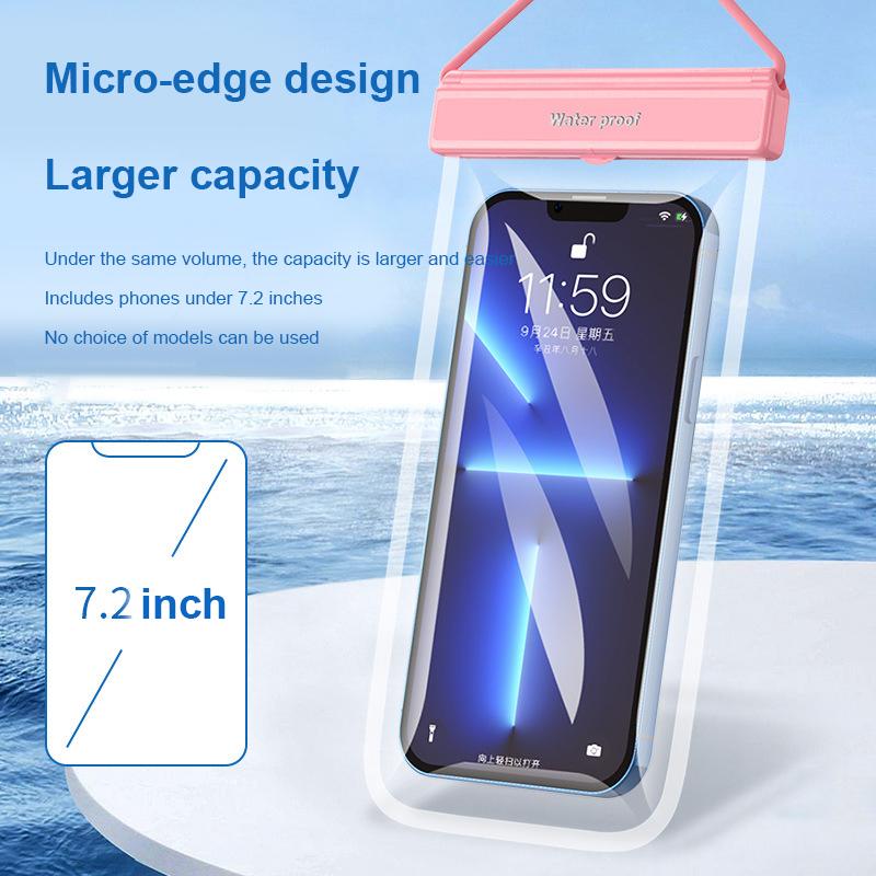 Clamshell Touch Screen Waterproof Phone Bag TPU Transparent Phone Diving Case Hanging Neck Phone Waterproof Protective Cover