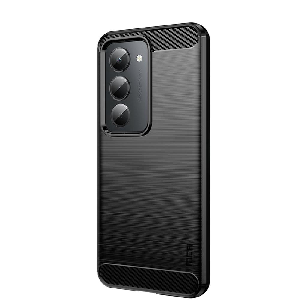 For Xiaomi Redmi 15 5G (Global) (169mm) Back Cover MOFI Brushed Texture Carbon Fiber Soft TPU Case