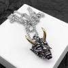 Stainless Steel Exaggerate Vintage Creative Clavicle Chain Man Necklace Ox Head Choker Wheat Chain