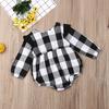 Neu Infant Kinder Baby Mädchen Plaid Kleidung Weihnachts Romper Overall