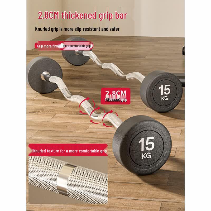 Leapfrog Tiger 100kg Curved Barbell Set with Rack