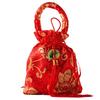 Wrist Bag Canvas Flower Drawstring Bag Large Capacity Festive Sugar Bag  Outdoor