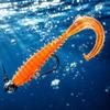 5 5cm Soft Fishing Lure 1g Curly Tail Worm Soft Bait for Micro Fishing Bass Whitebait Spiral Tail Artificial Bait for Freshwater Fish