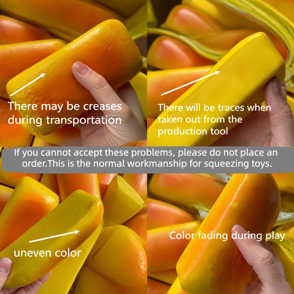 Giocattolo Spremibile Lungo Pane dall'Aspetto Realistico per Alleviare lo Stress, a Lenta Risalita, Sensoriale, Fidget Toys per Ansia Bambini Adulti Squeeze Toys
